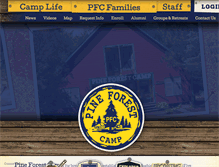 Tablet Screenshot of pineforestcamp.com